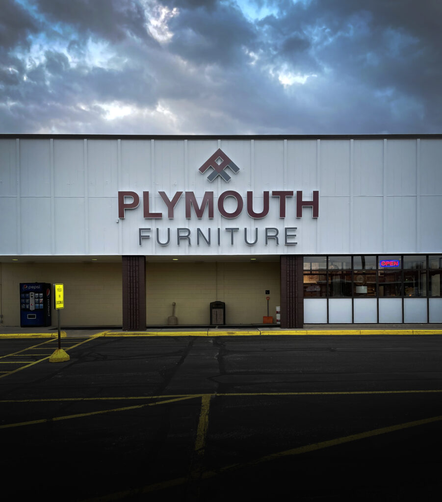Plymouth Furniture new sign in 2021